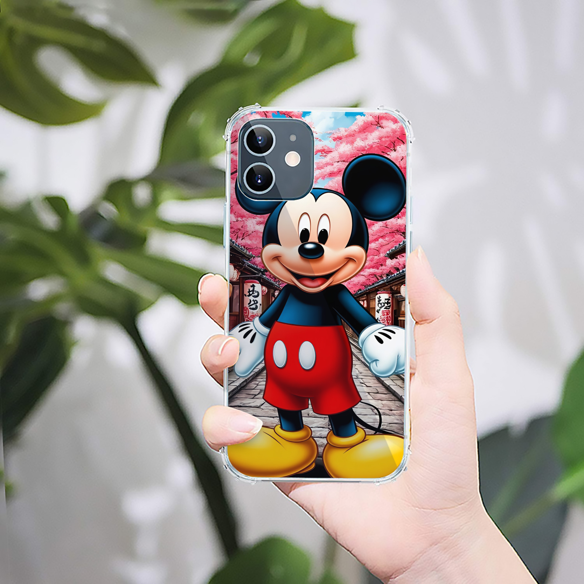 （画像用） ミッキーマウス Mickey Mouse 【iPhone 12シリーズ対応】透明スマホケース（クリアソフトケース）
